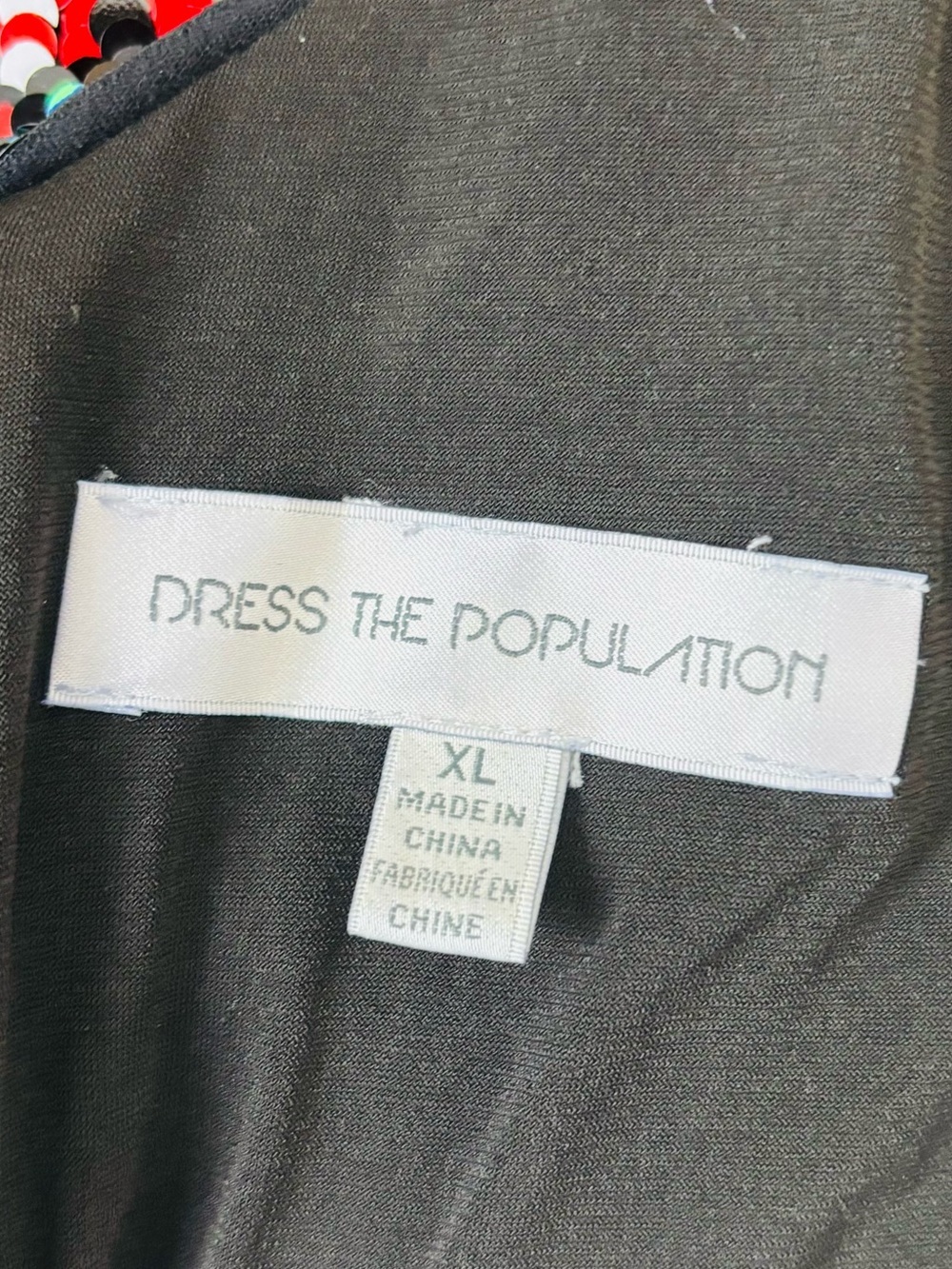 Dress the Population multicolored sequin stripe Emery midi dress. Size XL - Picture 5 of 6